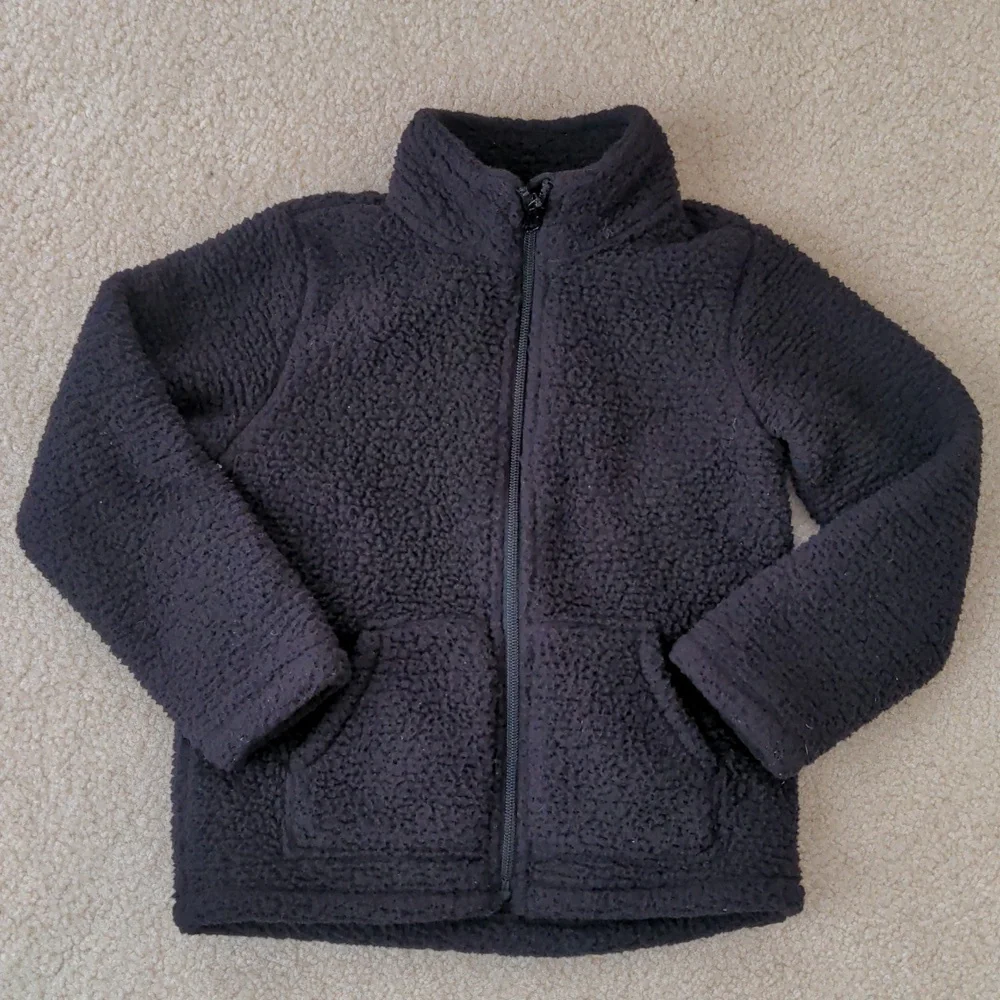 Toddler Unisex Lightweight Black Fleece Jacket